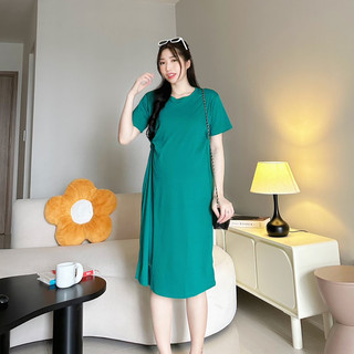 HOT : Đầm thun bầu xoắn eo xẻ tà