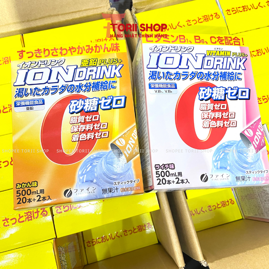 Bột pha bù nước bù điện giải ION DRINK Fine Japan bù khoáng 22 gói hàng Nhật nội địa - torii