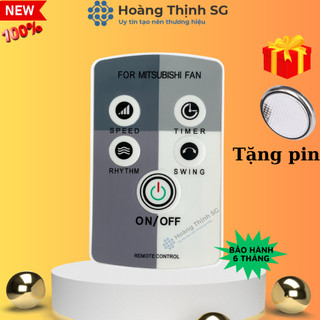Remote điều khiển quạt MITSUBISHI, dùng cho quạt cây và quạt treo tường - Tặng Kèm Pin