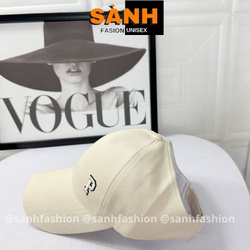 Mũ lưỡi trai nửa đầu thêu chữ P Nón kết chất kaki cao cấp thời trang form unisex nam nữ_sanhfashion