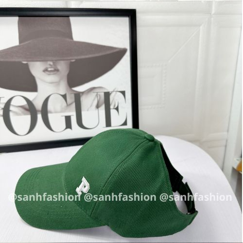 Mũ lưỡi trai nửa đầu thêu chữ P Nón kết chất kaki cao cấp thời trang form unisex nam nữ_sanhfashion