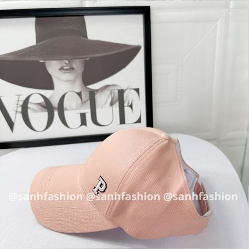 Mũ lưỡi trai nửa đầu thêu chữ P Nón kết chất kaki cao cấp thời trang form unisex nam nữ_sanhfashion