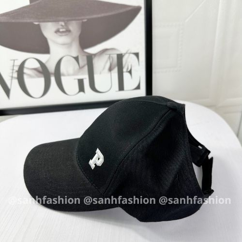 Mũ lưỡi trai nửa đầu thêu chữ P Nón kết chất kaki cao cấp thời trang form unisex nam nữ_sanhfashion