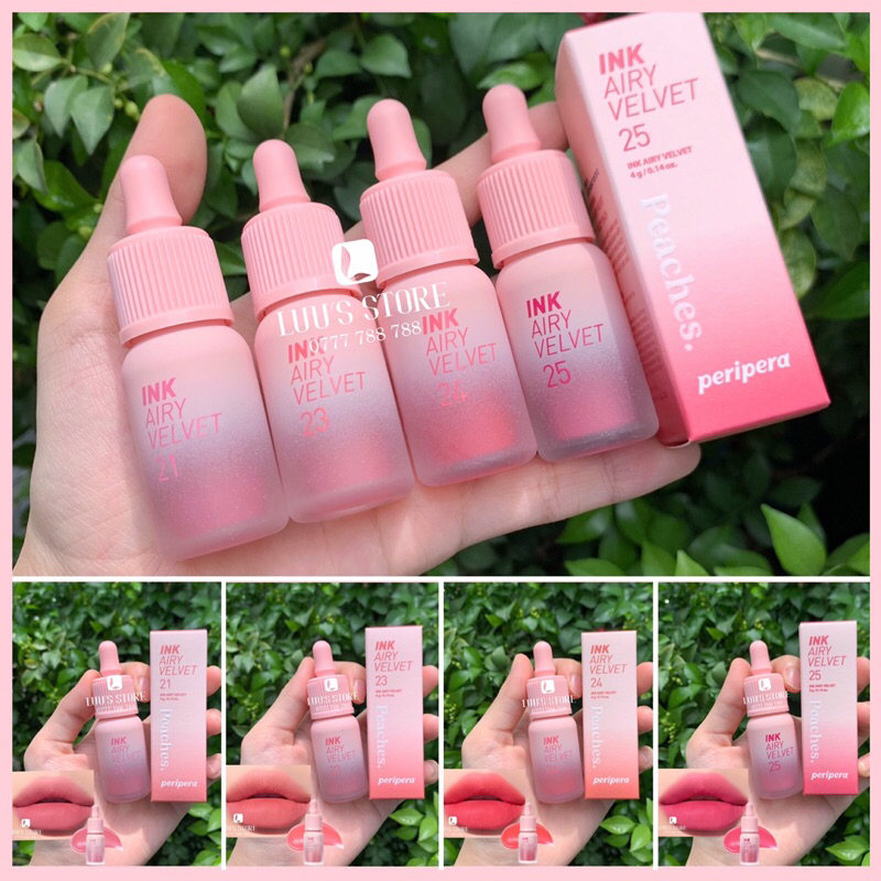 Son Kem Peripera Ink Airy Velvet #Peaches (Màu 21 - 25)