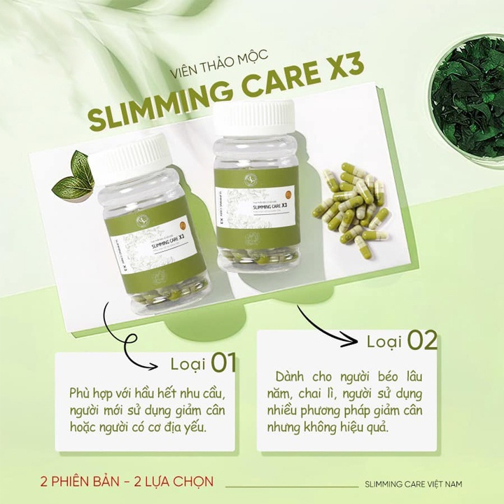 Trà Thảo Mộc Slimming Care X3 Giúp Đào Thải Mỡ Thừa Loại 15 - 30 Viên