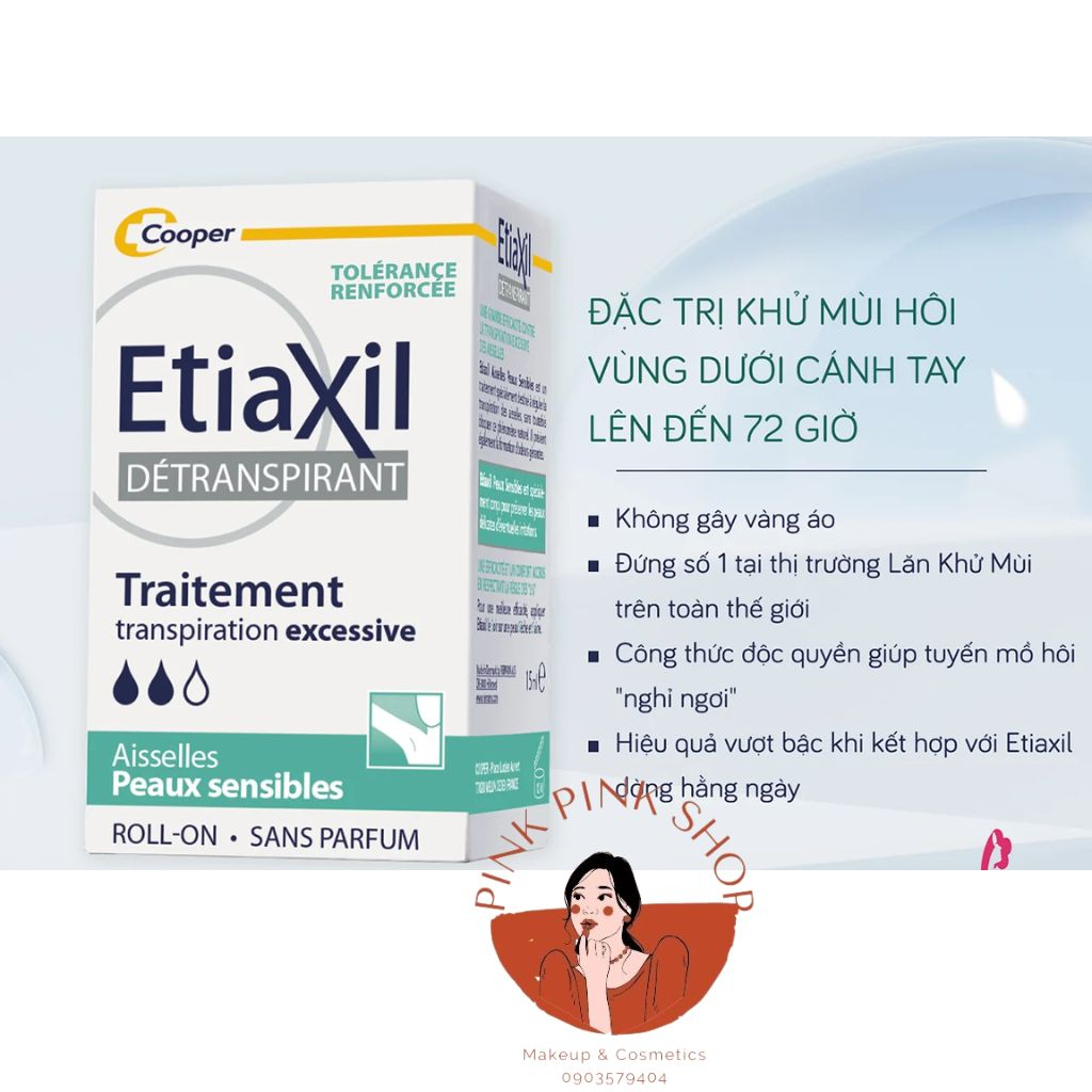 Lăn Nách Khử Mùi Và Ngăn Mồ Hôi Etiaxil 15ml