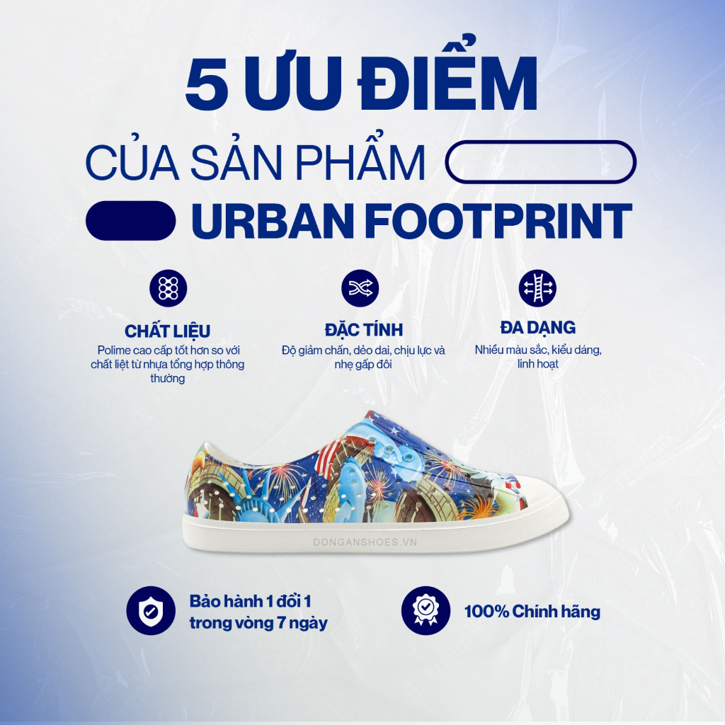 Giày nhựa, giày lười trẻ em thoáng khí, chống nước Eva Urban Footprint (D2001 KID5)