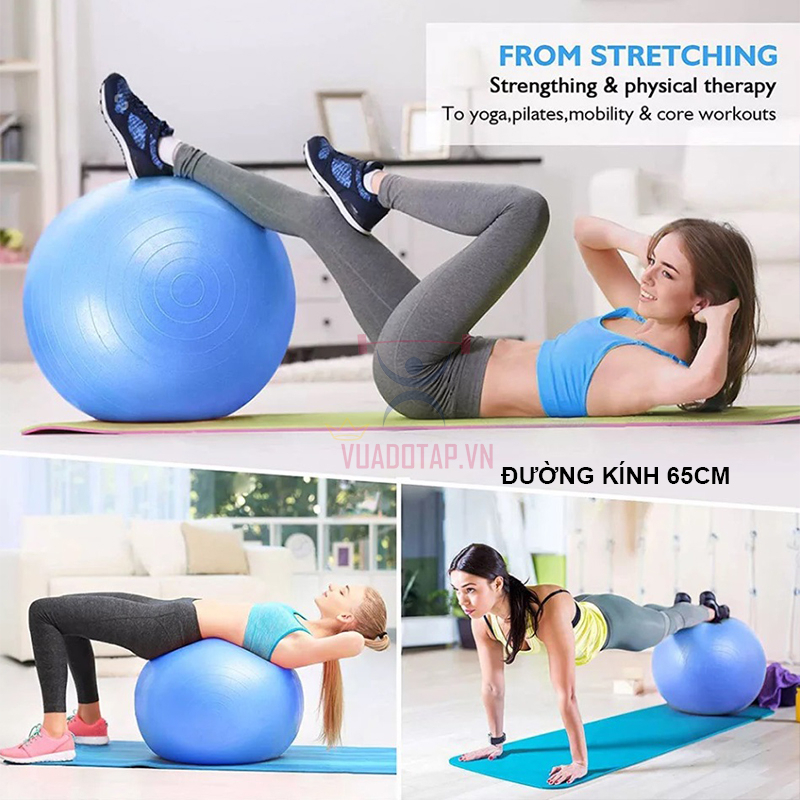 Bóng Yoga 65cm Chống Nổ Cao Cấp