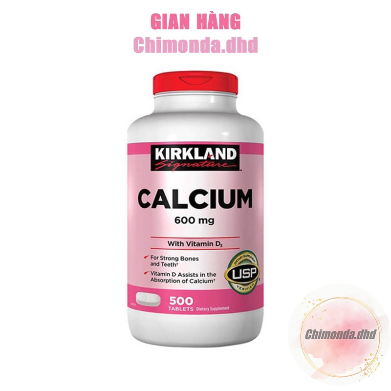 Viên uống Calcium 600mg Vitamin D3 nhập từ Mỹ