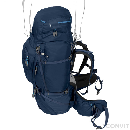 Balo chuyên du lịch bụi Jack Wolfkins 70L