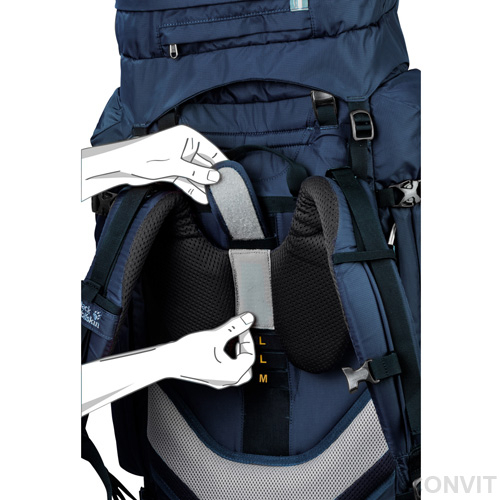 Balo chuyên du lịch bụi Jack Wolfkins 70L