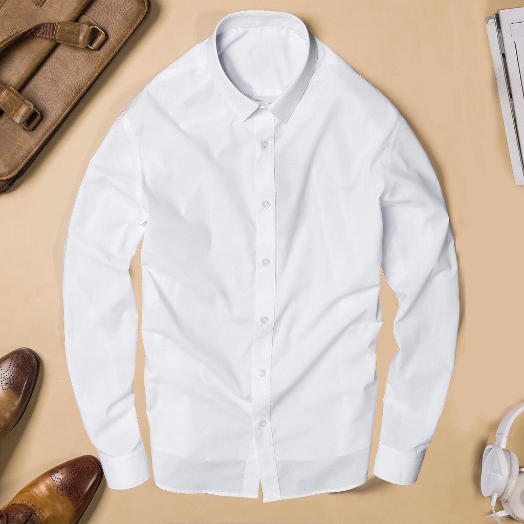 Áo Sơ Mi Nam Dài Tay Công Sở Dáng Ôm Body Hàn Quốc Chất Liệu Lụa Cao Cấp Co Giãn Nhẹ Không Nhăn, Phong Cách Lich Lãm | BigBuy360 - bigbuy360.vn