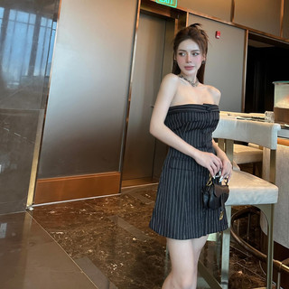 Đầm quây cup ngực đính cúc lắp túi TKCC BAGEO