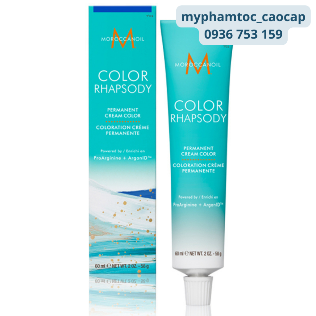 MÀU NHUỘM CHUYÊN NGHIỆP CAO CẤP MOROCCANOIL RHAPSDOY PERMANENT COLOR CREAM 60ml (New 2023)