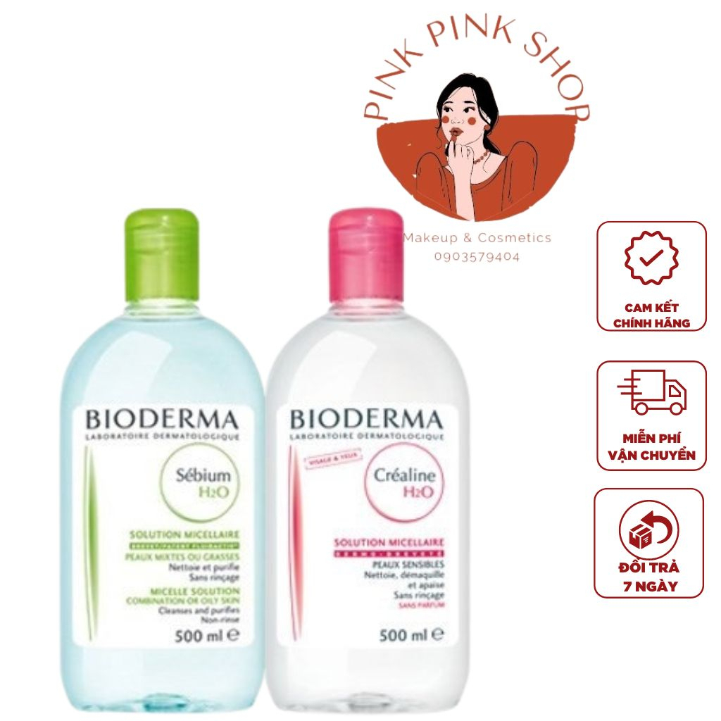 Tẩy Trang BIODERMA Chai 500Ml Cho Da Dầu Mụn - Nhạy Cảm