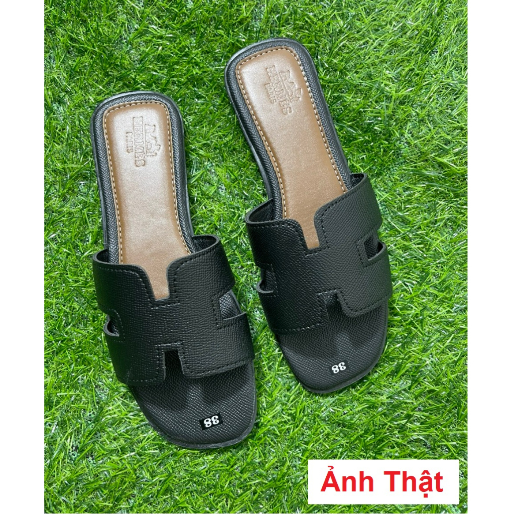 Dép lê nữ, dép chữ H da sần chần chỉ 3 màu cực xinh