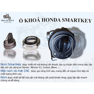 Ổ smartkey núm CNC kết hợp chống trộm HYPERION dành cho winner1,wave,future,vision đời cũ,novou