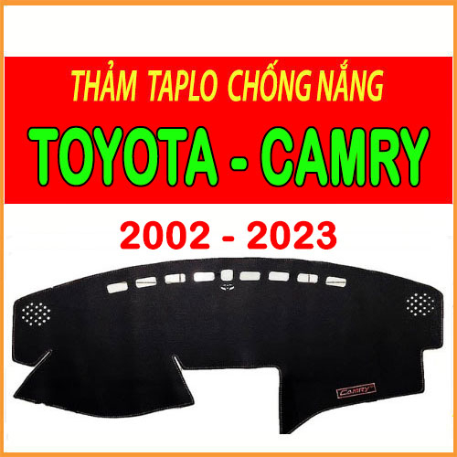 Thảm taplo xe Toyota Camry 1997 đến 2023 da carbon, thảm nhung, thảm che nắng chống nóng da cacbon cao cấp