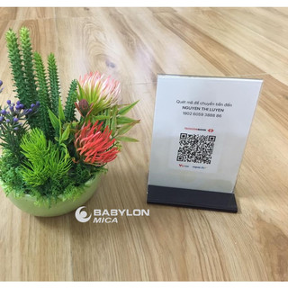 Kệ Menu Mica A4, A5, A6, Để QR Code Bảng Mica Để Bàn