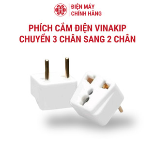 Phích cắm điện Vinakip chuyển 3 chân sang 2 chân
