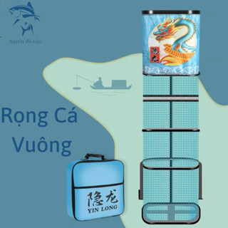 Rọng đựng cá vuông khung kim loại cao cấp, rọng vuông kim long h212