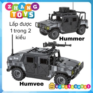 Đồ chơi Xếp hình mô hình Xe Hummer Humvee SWAT HMMWV M1114 Minifigures J773 B