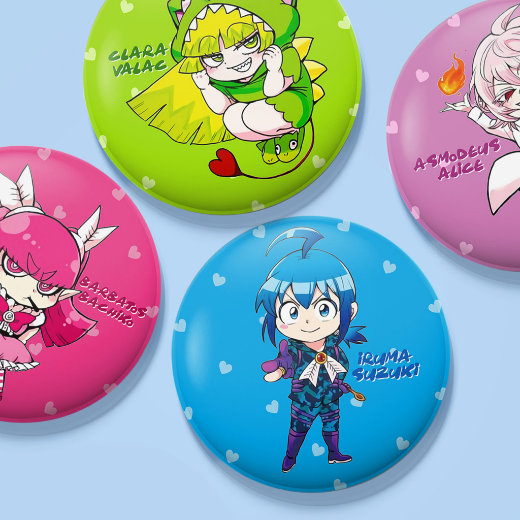 Huy Hiệu Cài Áo Balo - Iruma Giá Đáo  - Ghim Cài Áo, Balo Badge Phụ Kiện Manga Anime