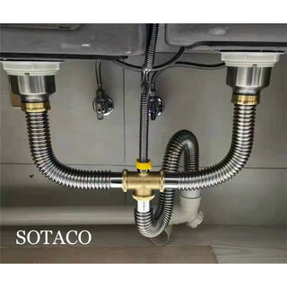 Bộ xi phông thoát nước bồn rửa chén bát inox chống chuột và chịu nhiệt (xem hàng trước khi thanh toán )