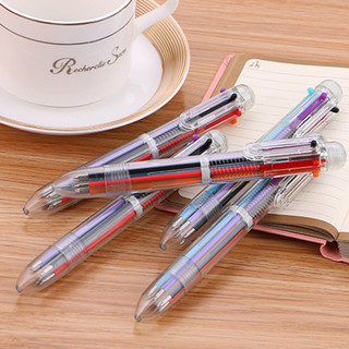 Bút bi 6 ngòi, bút bi 6 màu, 6 trong 1, trong suốt, ngòi 0.5mm - tiny_minie