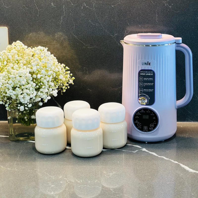 Máy Làm Sữa Hạt Unie UMB10, 1000ML, 8 Chức Năng Xay Nấu, Hàng Chính Hãng