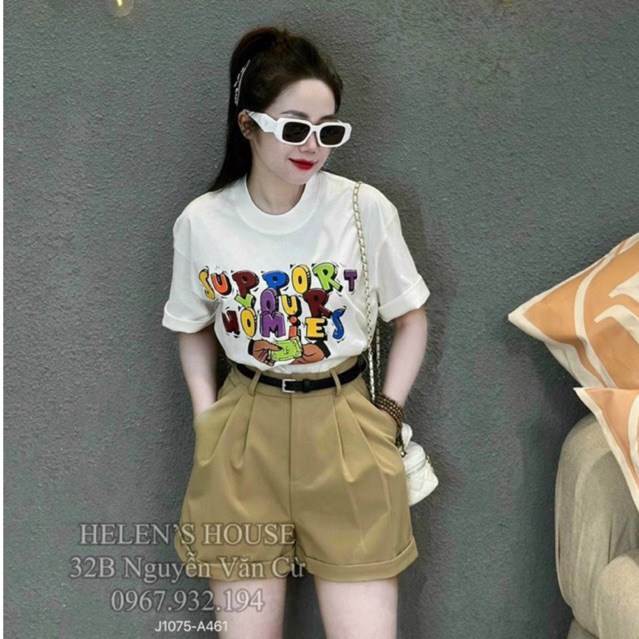 Quần short kaki thắt lưng siêu xinh kèm ảnh thật