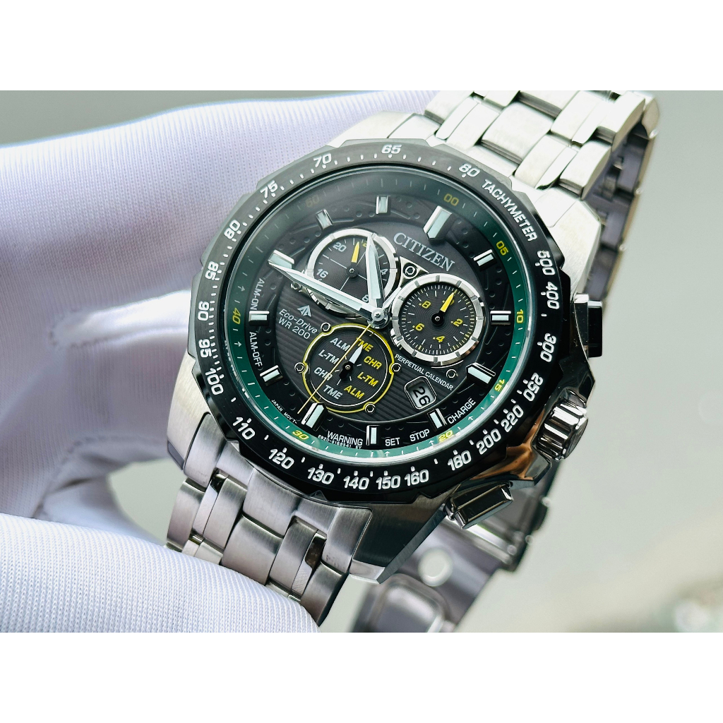 Đồng hồ nam dây thép Citizen Promaster MX Eco Drive Chronograph BL5578-51E