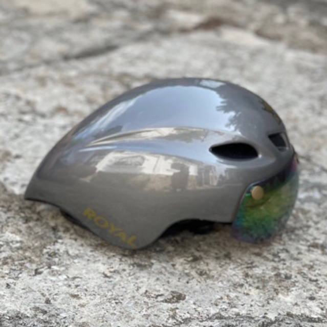 [Giống POC 01 95%] MŨ THỂ THAO ĐUÔI NHỌN MD16 XÁM CHUỘT BÓNG CỰC ĐẸP, KÈM KÍNH VÀ TÚI ĐỰNG, BẢO HÀNH 12 THÁNG