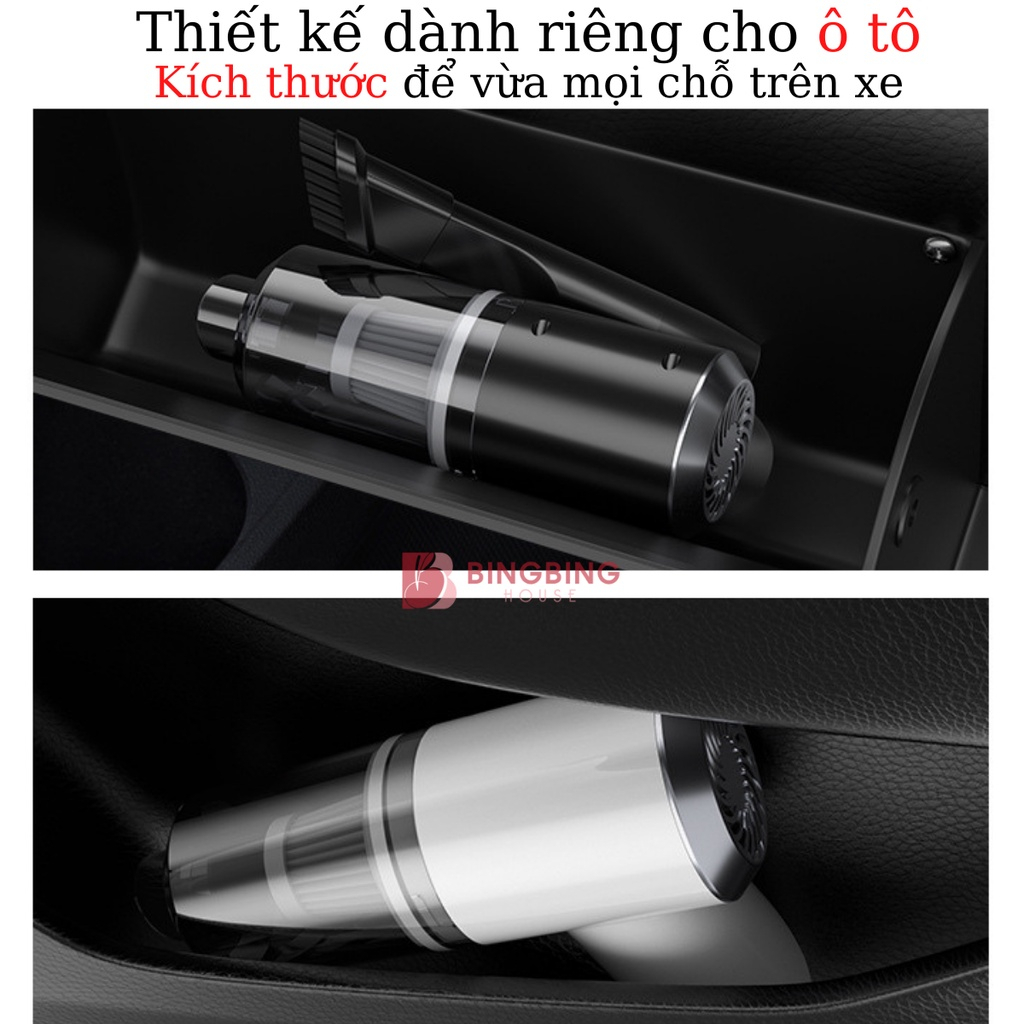 Máy Hút Bụi Cầm Tay Mini Không Dây Siêu Tiện Lợi - Hút Bụi Xe Ô Tô, Giường Nệm Lông Chó Mèo Đa Năng