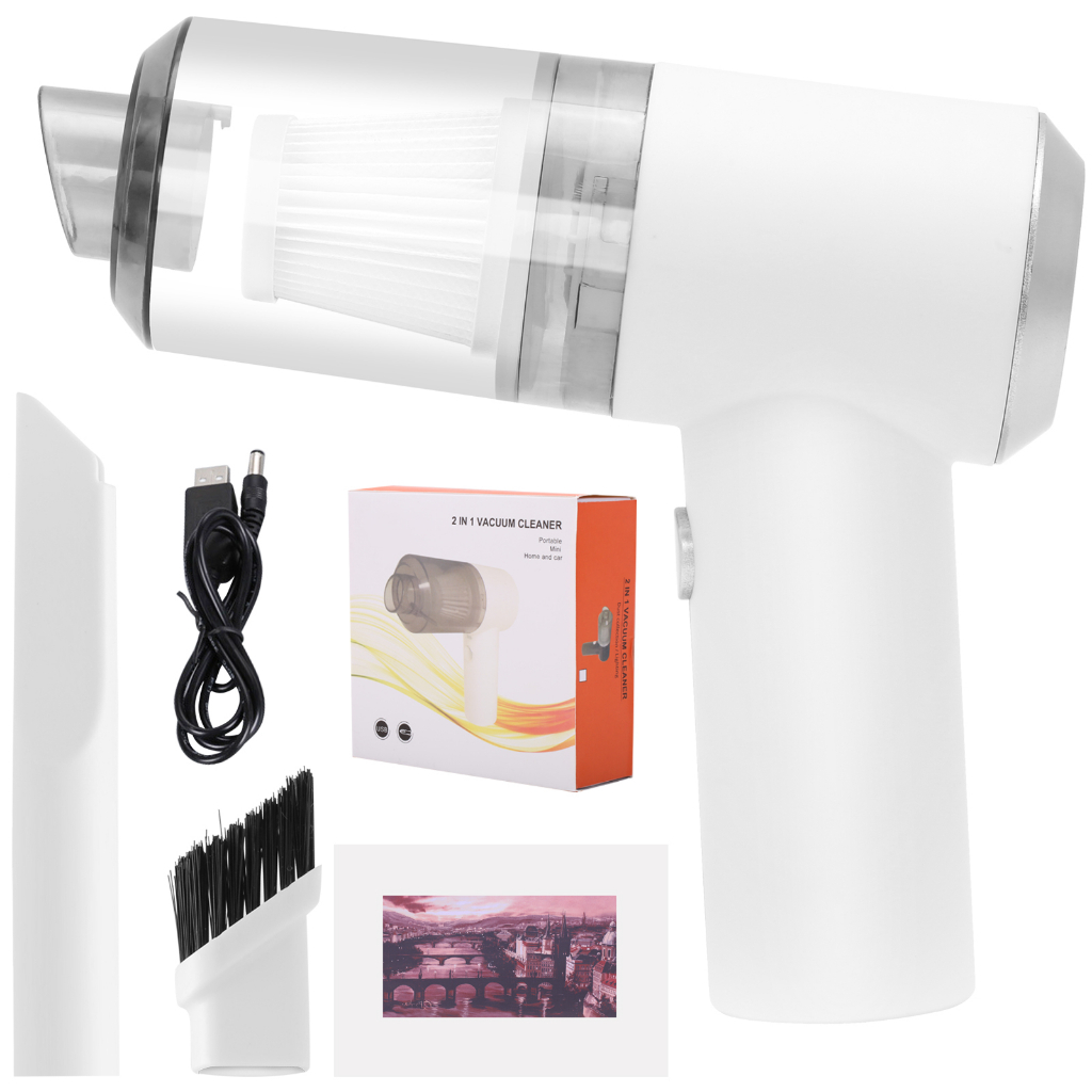 Máy Hút Bụi Cầm Tay Mini Không Dây Siêu Tiện Lợi - Hút Bụi Xe Ô Tô, Giường Nệm Lông Chó Mèo Đa Năng