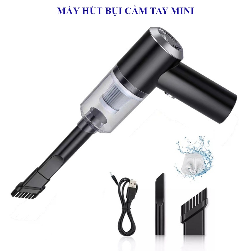 Máy Hút Bụi Cầm Tay Mini Không Dây Siêu Tiện Lợi - Hút Bụi Xe Ô Tô, Giường Nệm Lông Chó Mèo Đa Năng