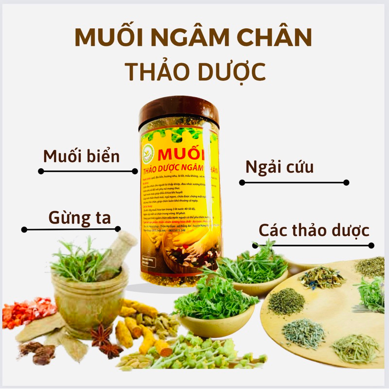 MUỐI THẢO DƯỢC NGÂM CHÂN - Hũ lớn 1kg