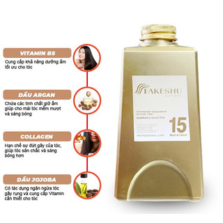 Hấp phủ lụa Fakeshu Keratin 618ml cao cấp