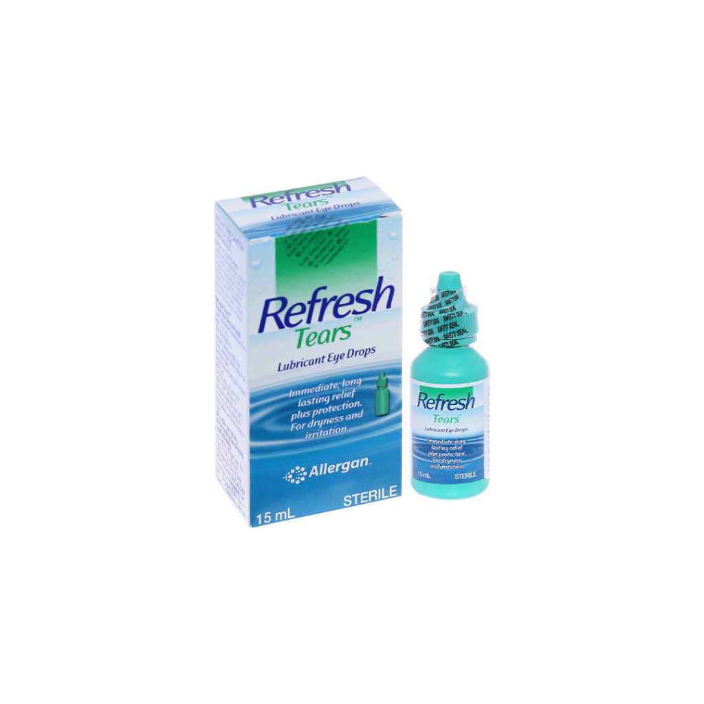Nước nhỏ làm trơn mắt Refresh Tears 0.5% giảm kích ứng, khô mắt (lọ 15ml)