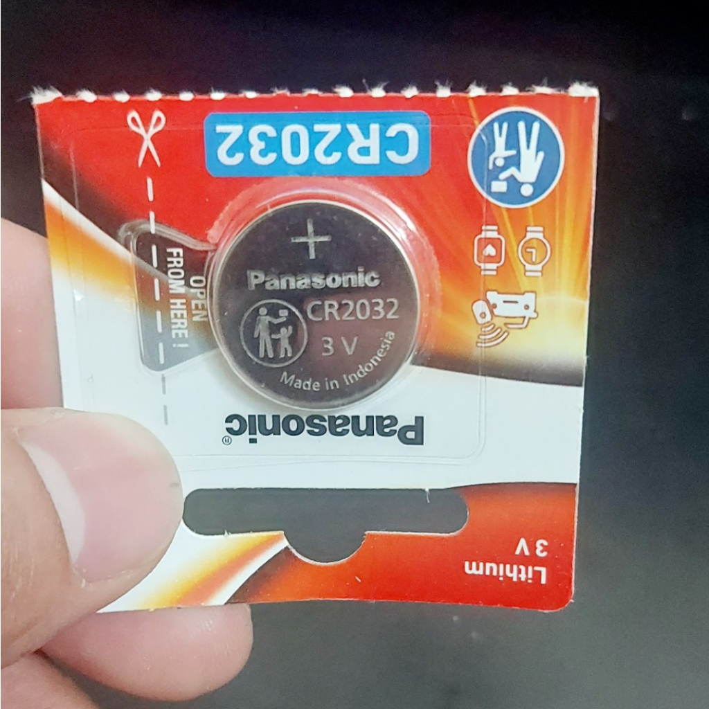 Pin Panasonic CR2032 pin cảm biến áp suất lốp, chìa khóa ô tô, xe máy .., 3V Lithium Made in Indonesia