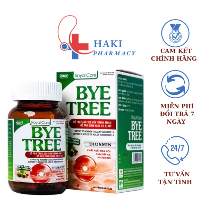 Viên uống ByeTree Royal Care  hỗ trợ tăng giảm nguy cơ bị trĩ, hỗ trợ giảm triệu chứng trĩ