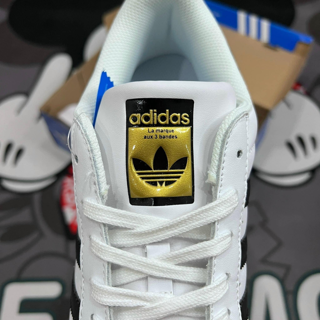 Giày Adidas Superstar Tem Vàng Nam Nữ, Giày Adidas Superstar Mũi Sò Trắng Sọc Đen Bản Cao Cấp Full Box Bill | BigBuy360 - bigbuy360.vn