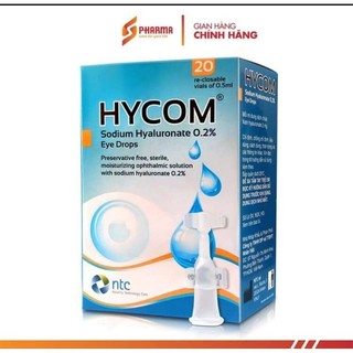 Dung dịch nước mắt nhân tạo đơn liều nhỏ mắt HYCOM giúp cải thiện tình trạng mỏi mắt khô mắt ngứa mắt