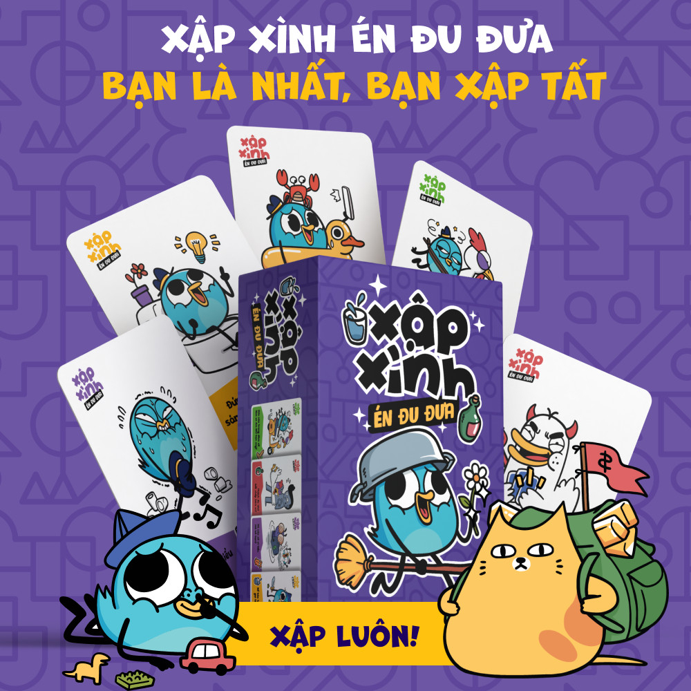 XẬP XÌNH - ÉN ĐU ĐƯA - Thẻ bài, Boardgame Xập Xình Mở Rộng - Drinking game cho nhóm bạn "mất não" - Thư Viện Đồ Chơi