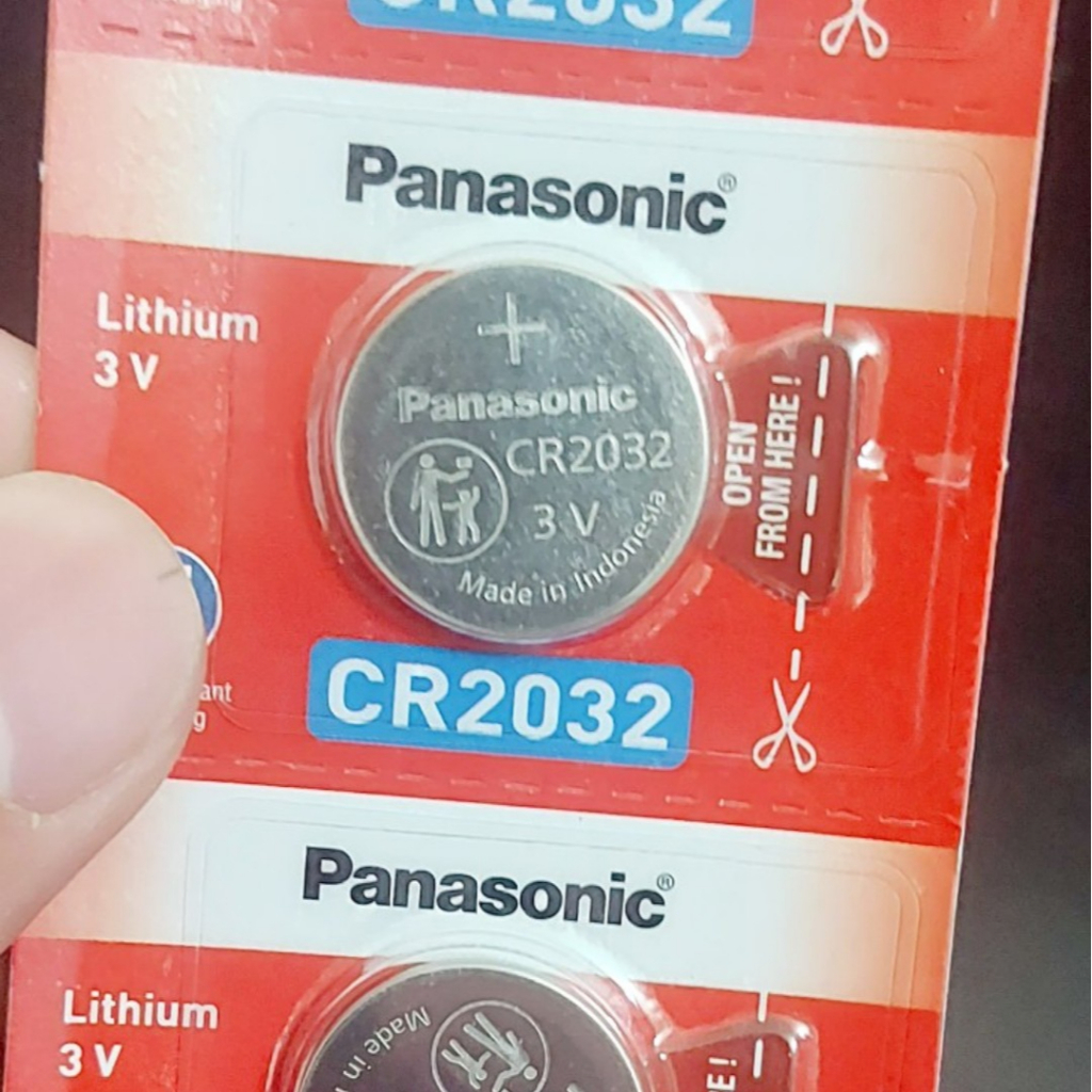 Pin CR2032 Panasonic Lithium 3V Made in Indonesia