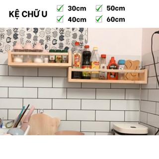 [Giá Xưởng] Kệ Chữ U Đa Năng Vít Âm Tường Bằng Gỗ Thông - KU01