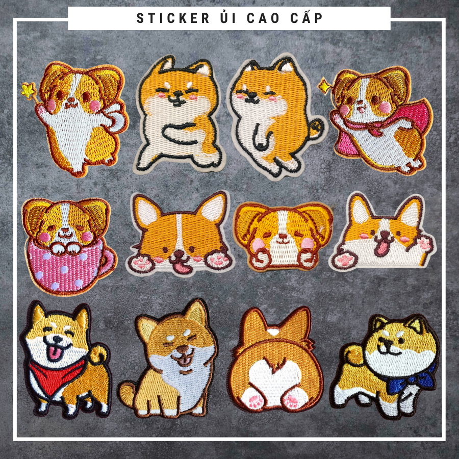 Sticker ủi áo cao cấp CÓ SẴN KEO ỦI, sticker dán quần áo dùng làm miếng vá quần áo rách, trang trí quần áo