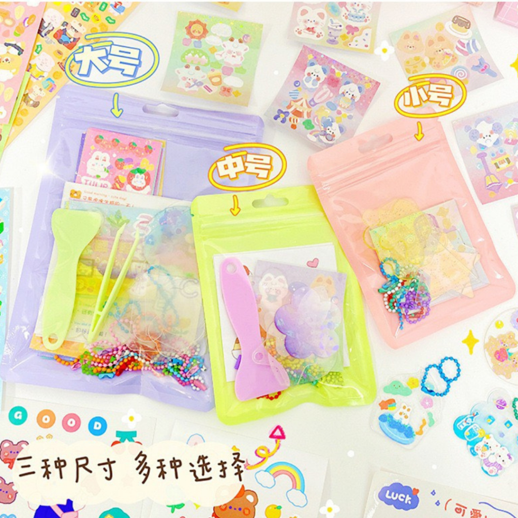 Set 23 món tự trang trí móc khoá DIY