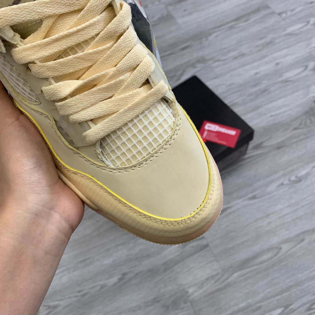 Giày Thể Thao Jordan 4 Off White Sail 1:1, Giày Sneaker JD4 Vàng Nhạt Full Box - NICE SNEAKER | Chất lượng siêu cấp.