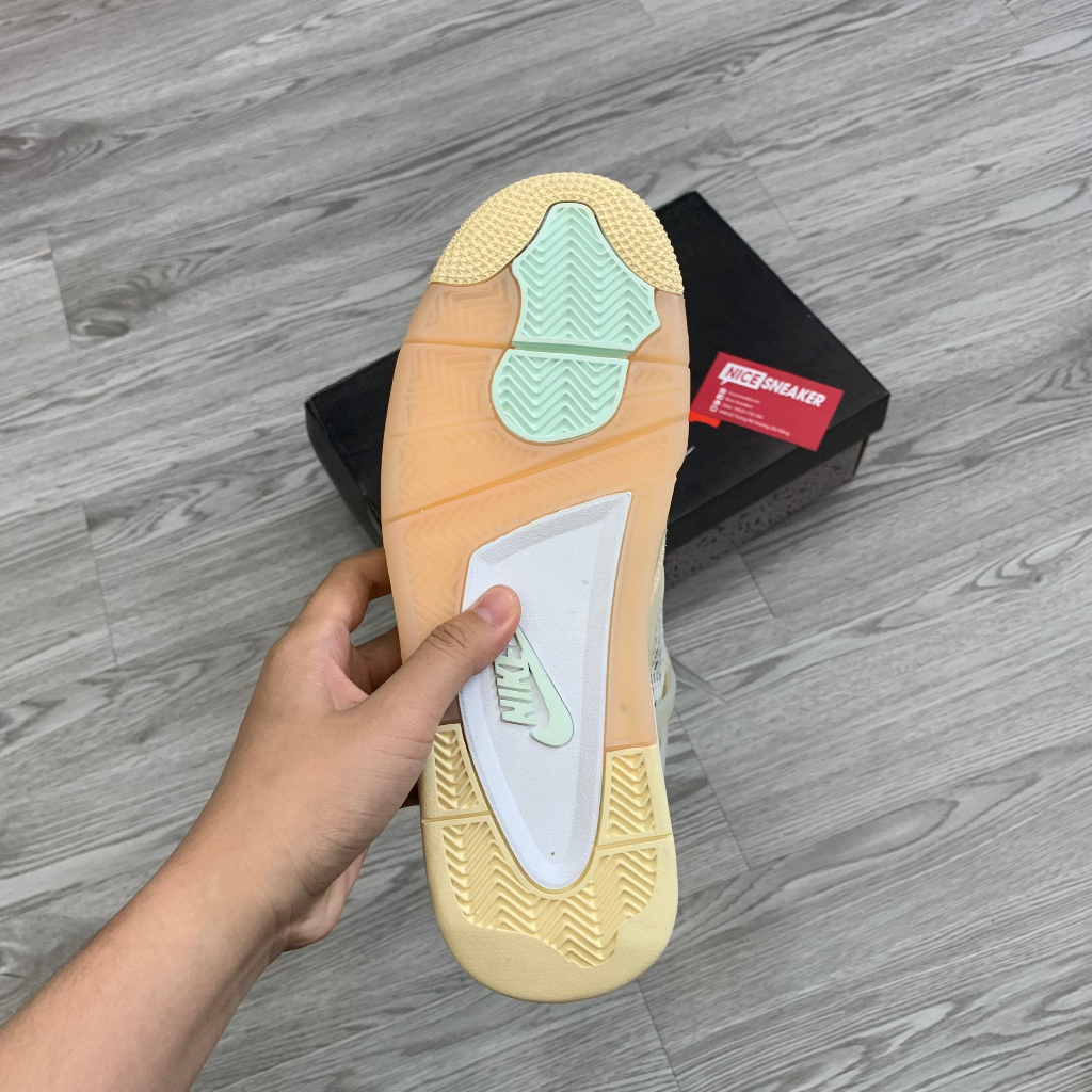 Giày Thể Thao Jordan 4 Off White Sail 1:1, Giày Sneaker JD4 Vàng Nhạt Full Box - NICE SNEAKER | Chất lượng siêu cấp.
